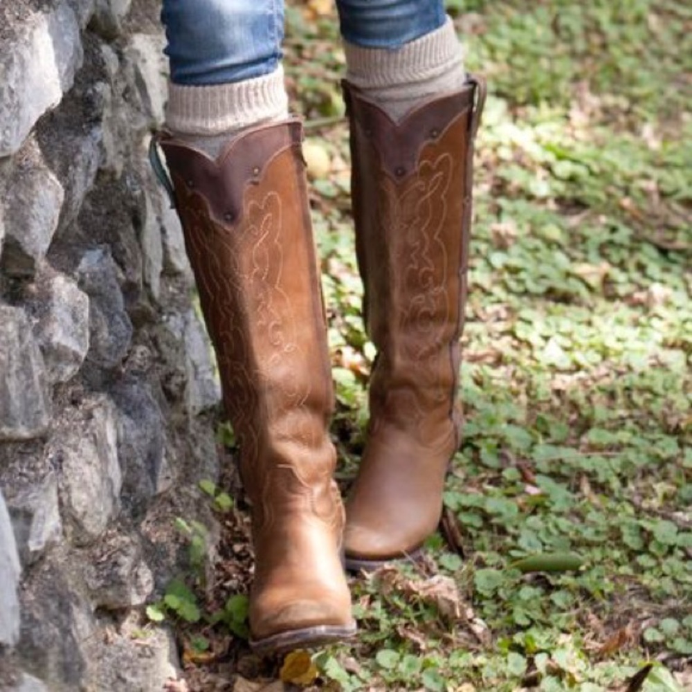 VTG Corral Kats Natural Westport Tall Western Women's Boots